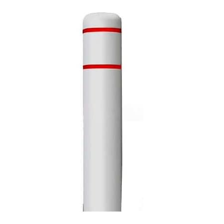 Post Guard¬Æ Bollard Cover, 7Dia. X 60H, White W/No Tape